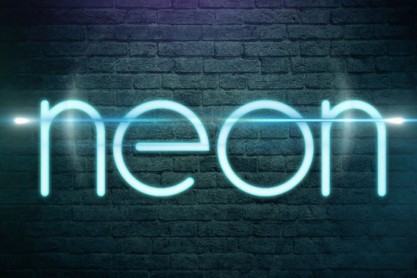 3D custom neon light intro text or logo animation