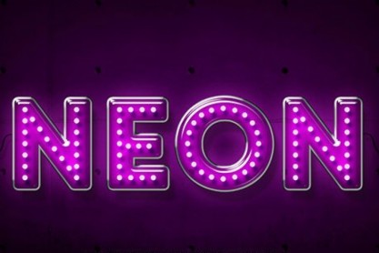 3D custom neon light intro text or logo animation